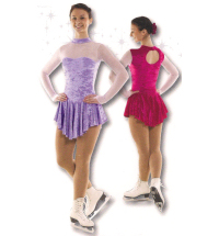 Ice Skate Dress, crushed velvet with Glittermist