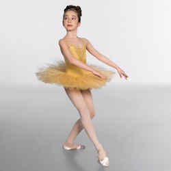 1st Position Sequin Glitter Childs Gold Ballet Tutu