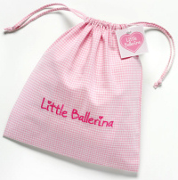 Little Ballerina Pink Gingham Bag Large