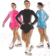 Plain Nylon Lycra Childrens Ice Skate Dress