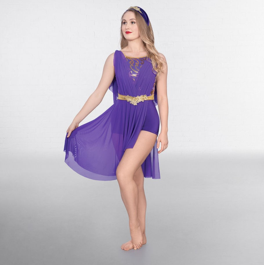 gold lyrical dress
