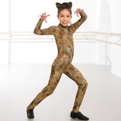 Childrens Animal Print Dance Catsuit