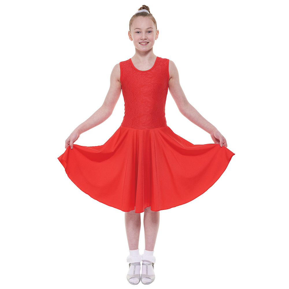 Adult Sleeveless Ballroom Dress, Lace Overlay, choice of colours | The ...