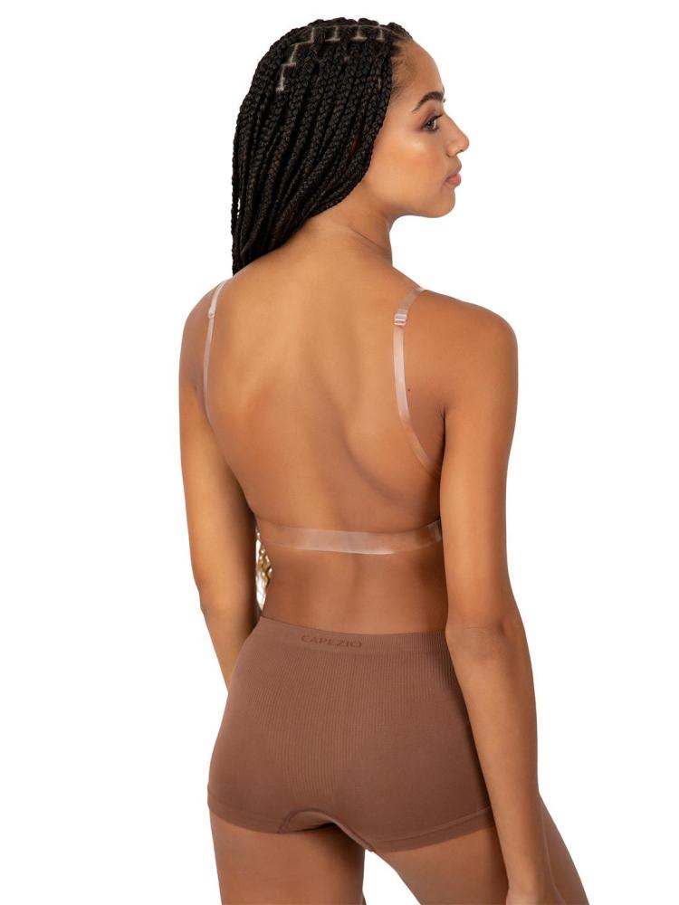 Silky Dance Seamless Clear Back Bra Top : : Clothing