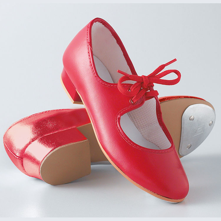 red tap dance shoes