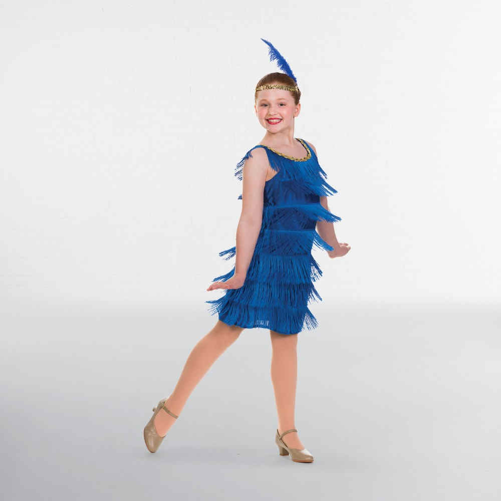 royal blue flapper dress