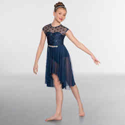 Childrens Geometric Mesh Lyrical Dress