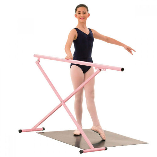 Folding and portable ballet barre with adjustable height
