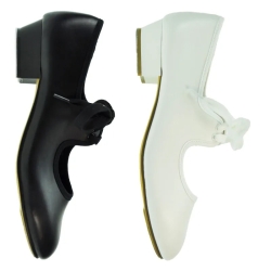 Childrens PU Tap Shoes with Heel & Toe Taps