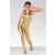 Sleeveless Gold Dance catsuit