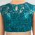 1st Position Green Lace Sequin Dipped Hem Lyrical 2 Piece Outfit