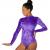 Long Sleeve Purple Velour Leotard