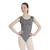 Capezio cap sleeve grey leotard 10187