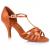 Freed of London Diva Latin Dance Shoes in dark tan satin