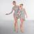 1st Position Asymmetric Sequin Lyrical Unitard with Mesh Panels