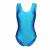 Childrens sleeveless dance leotard in kingfisher