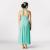 Velvet mint green lyrical dress