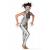 Sleeveless Silver Dance Catsuit