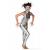 Sleeveless Silver Dance Catsuit