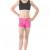 Childrens Pink Nylon Lycra Hipster Micro Dance Shorts