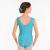 Back of the First Position ISTD10 leotard in aqua