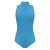 Turtleneck sleeveless leotard kingfisher blue