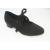 Childrens low heel black canvas tap shoes