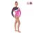 Adults long sleeve gymnastic leotard in electric pink
