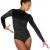 Long Sleeve Black Velour Leotard