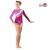 Long sleeve gymnastic leotard in cerise pink