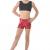 Shine Fabric Micro Dance Shorts in pomegranate