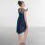 1st Position Childrens Geometric Navy Mesh Lyrical Dress