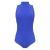 Turtleneck sleeveless leotard royal blue