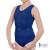 Navy blue sleeveless plain front ballet leotard