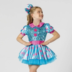 Childrens Polka Dot Sequinned Girls Dance Tutu