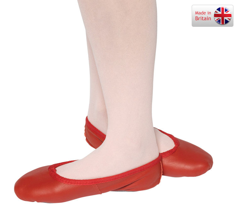 Red Ballet Shoes leather Dancers Shop UK