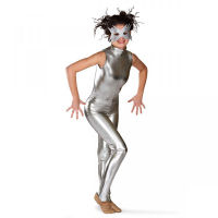 Childrens Sleeveless Metallic Dance Catsuit